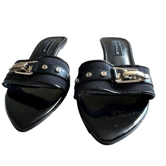 Steven Black Kitten Heel Sandals Size 8.5 - Picture 3 of 8